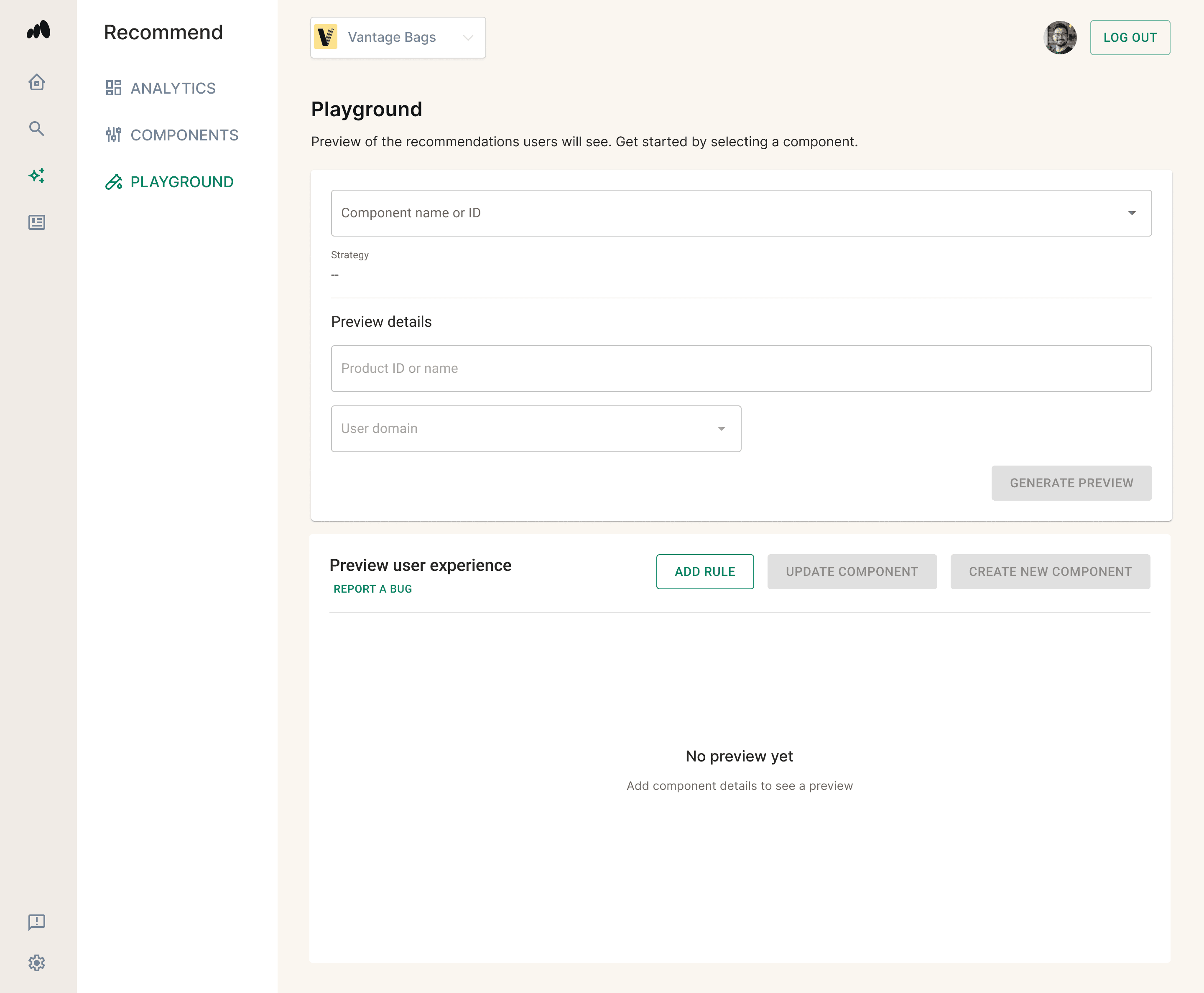 A visual of the UI to create a new synonym